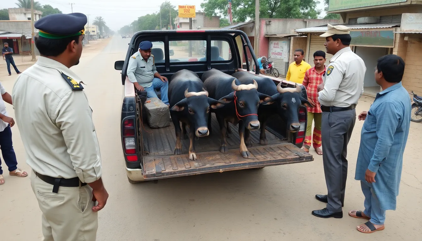Police Rescue Three Cattle from Illegal Slaughter in Sukhsar
