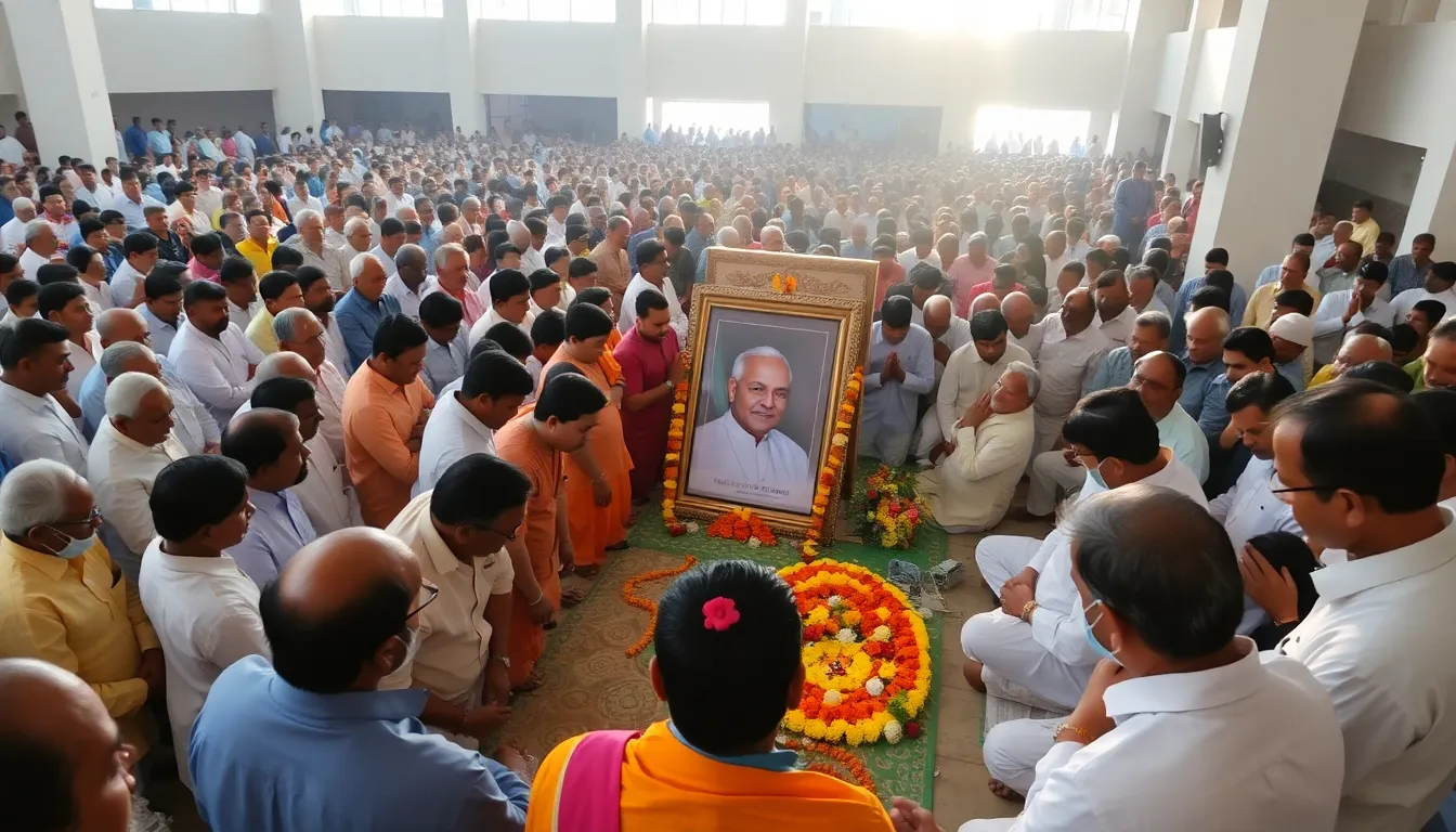 Prayer Meeting for Former Chief Minister Vijaybhai Rupani in Gandhinagar