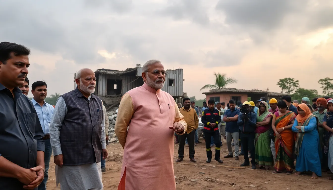 Prime Minister Modi Visits Ahmedabad Plane Crash Site