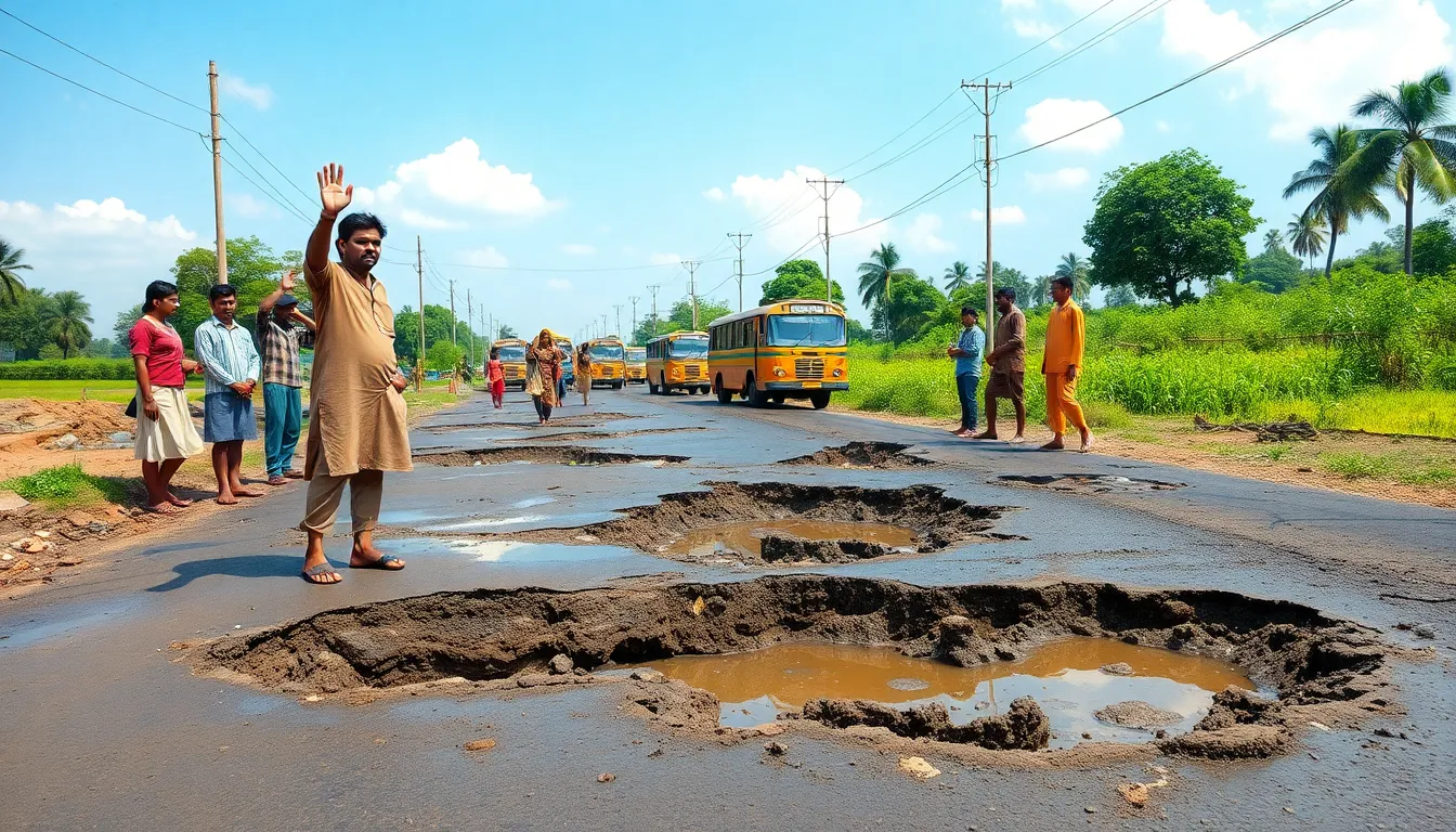 Residents Demand Repair of Badly Damaged Road in Jadia