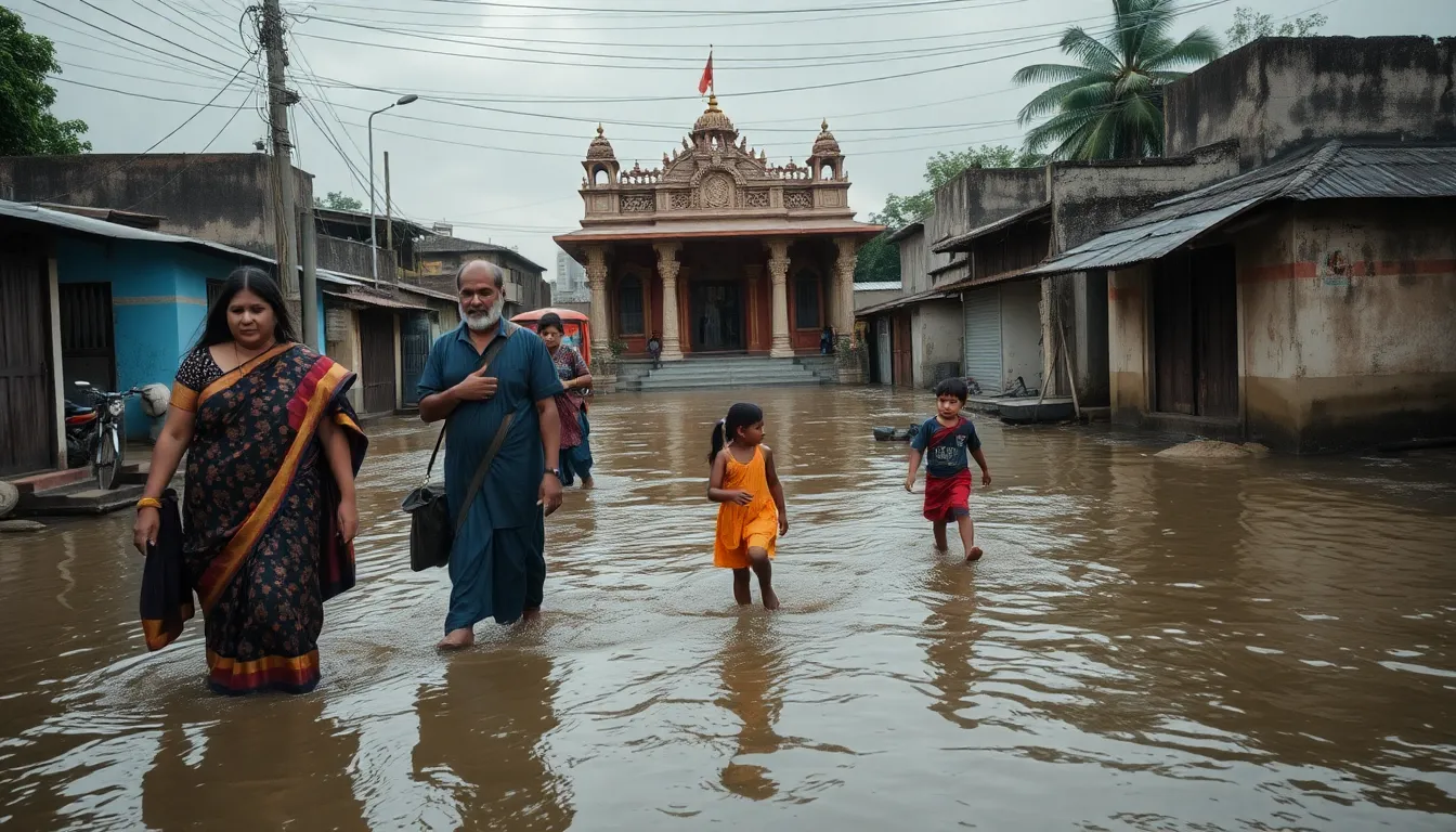 Residents of Ambika Nagar in Disa Struggle with Rainwater Drainage for 40 Years