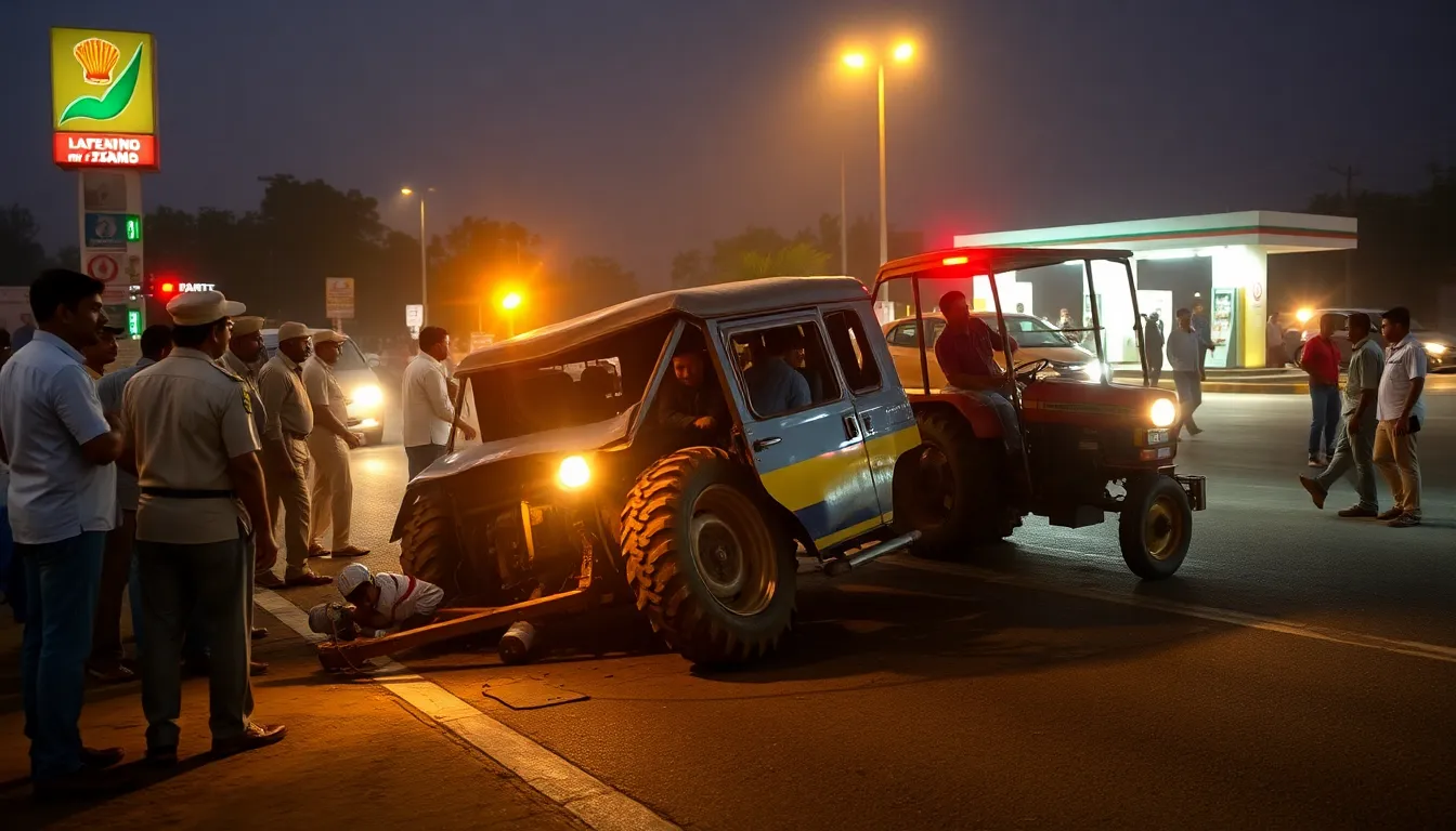 Serious Collision Near Petrol Pump in Patan District