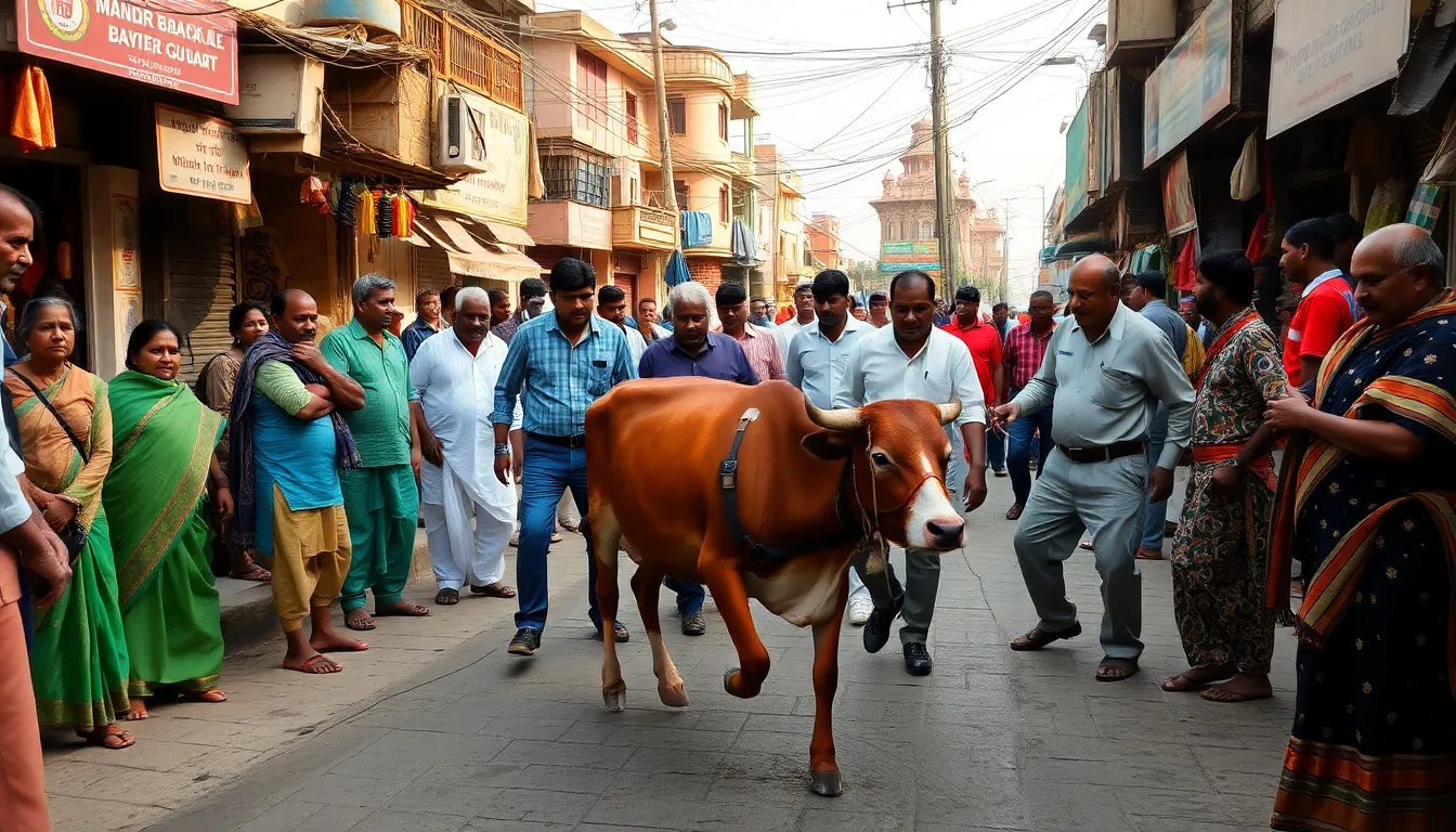 Stray Cattle Crisis in Siddhpur: Municipal Team Rescues Cow