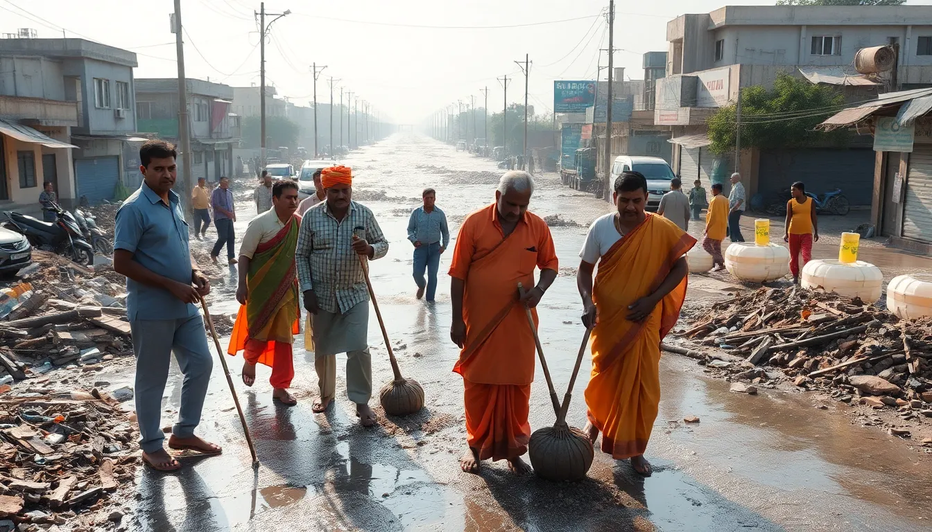 Surat Municipality Reviews Flood Cleanup Efforts