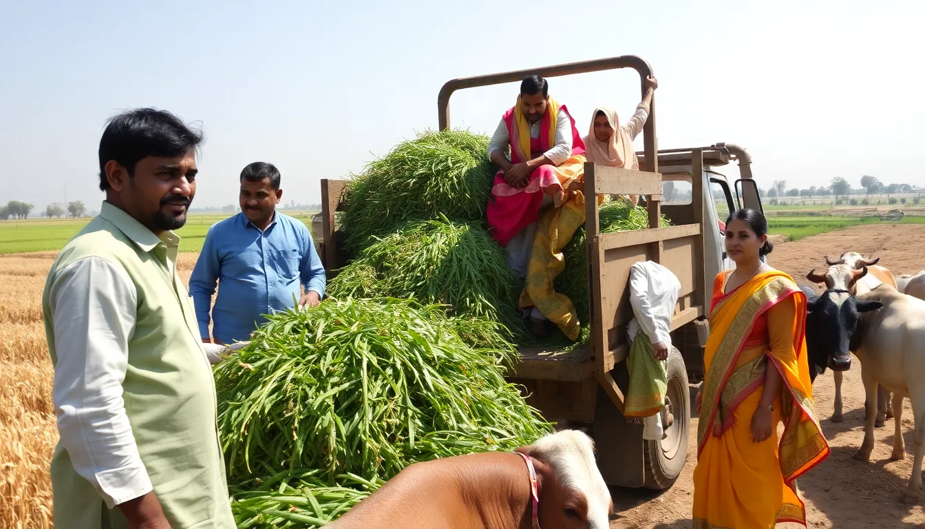 Tharad's Pavdasan Village Provides Green Fodder for Over 500 Cows