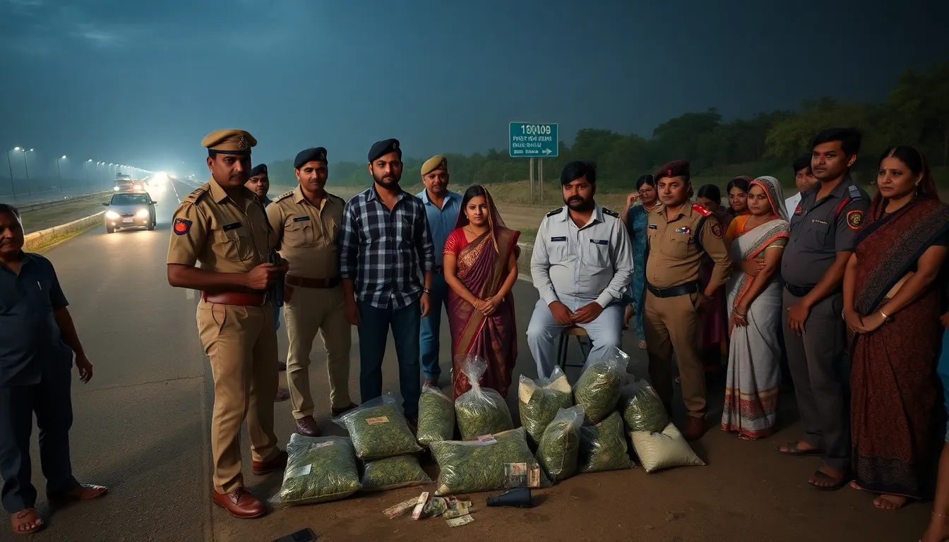 Three Arrested with Ganja on Nadiad Expressway