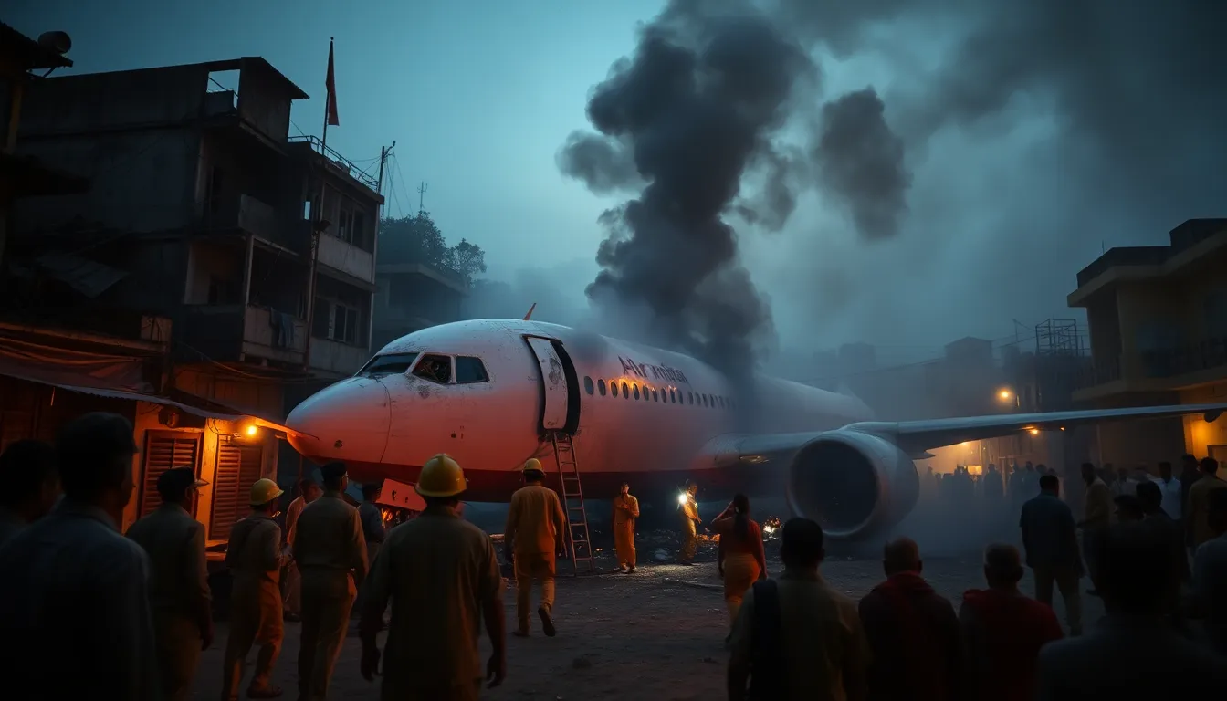 Tragic Plane Crash in Ahmedabad: Air India Flight with 242 Passengers
