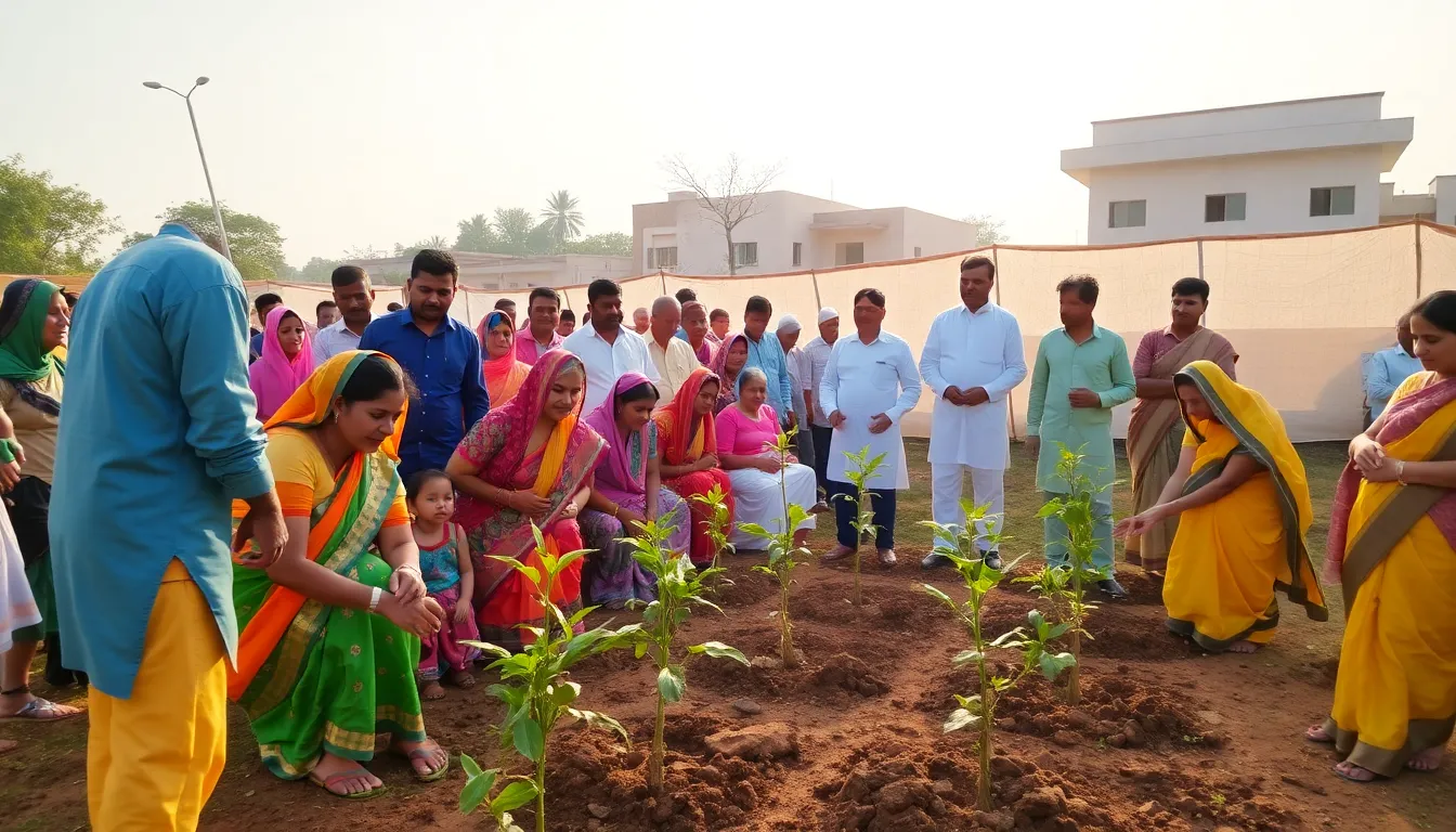 Tree Plantation and Health Camp Celebrates 10 Years of PM Awas Yojana