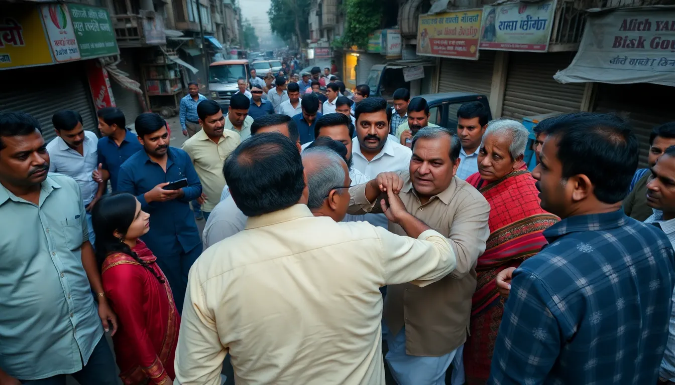 Viral Video of BJP and AAP Corporators Clashes in Surat