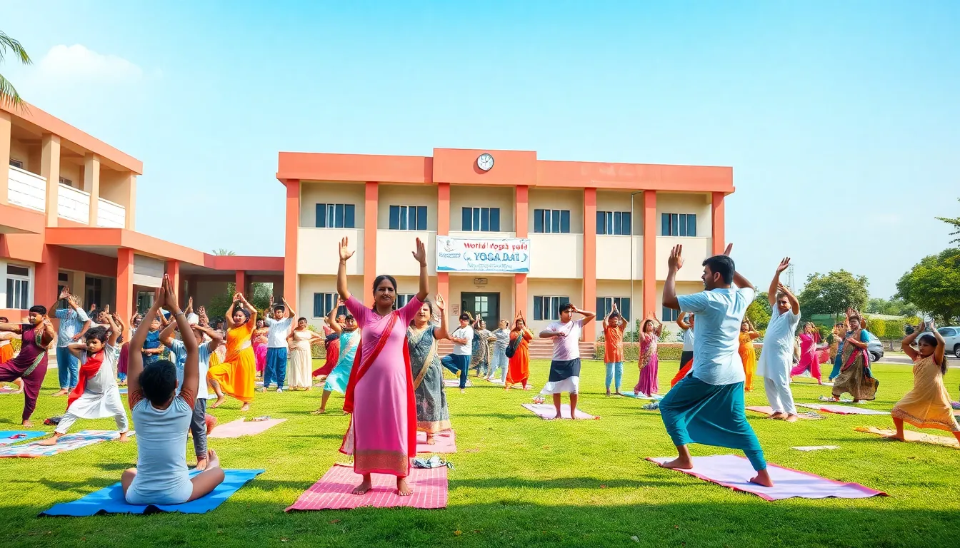 World Yoga Day Celebrated at Lakshmanpura Primary School in Palanpur